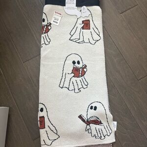 White Ghost Patterned Blanket